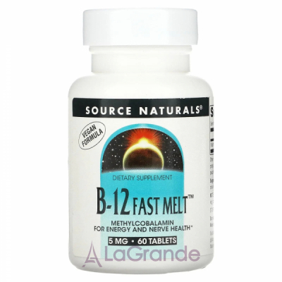 Source Naturals B-12 Fast Melt Methylcobalamin ĳ   ' -    