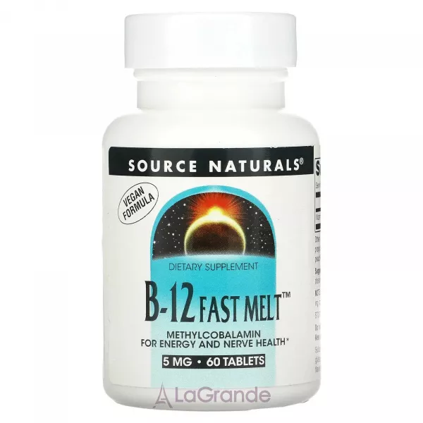 Source Naturals B-12 Fast Melt Methylcobalamin ����������� ������� ��� �������� ��������- ���������� � ������� ������ 