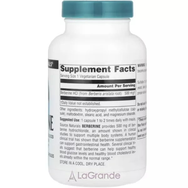 Source Naturals Berberine 500 mg ����������� ������� ��� ��������� ��������� ������ ������ � ����� 