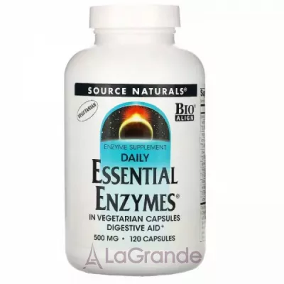Source Naturals Essential Enzymes 500 mg   , , 500 