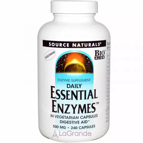 Source Naturals Essential Enzymes 500 mg �������� ��� �����������, ��������������, 500 ��