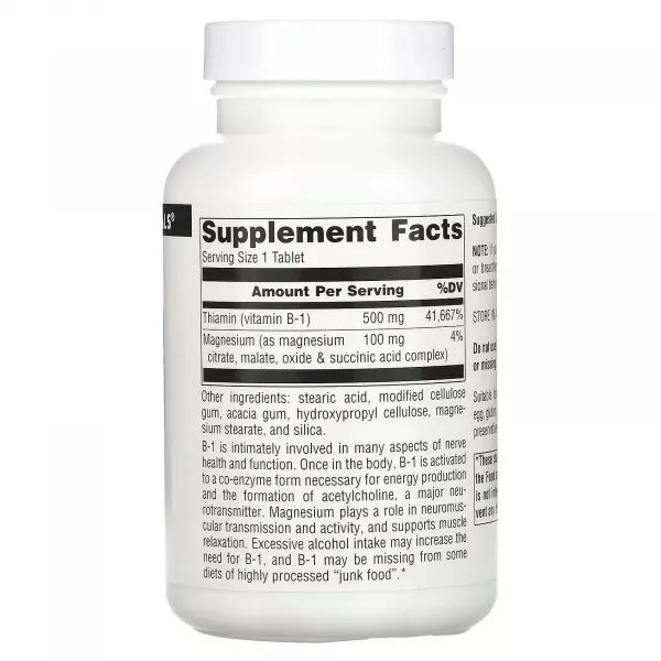Source Naturals High Potency B-1 500 mg ����������� ������� 