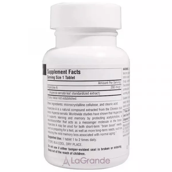Source Naturals Huperzine A 200 mcg �������� ��� ����� 