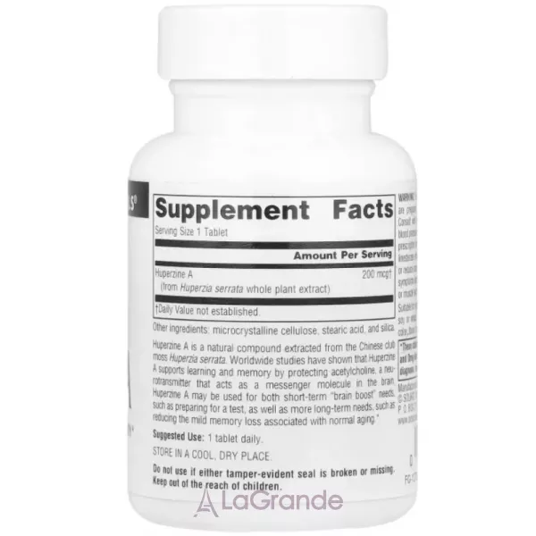 Source Naturals Huperzine A 200 mcg �������� ��� ����� 