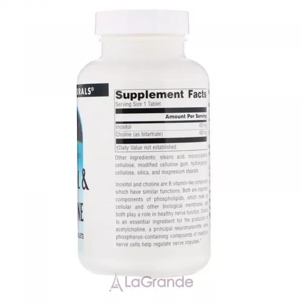 Source Naturals Inositol & Choline 800 mg ĳ������ ������� ��� �������� ������� �������, ������'� ����� �� ���'�� 