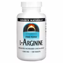 Source Naturals L-Arginine Free Form 1000 mg ĳ������ ������� "������, ����� �����", 1000 ��