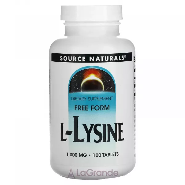 Source Naturals L-Lysine 1000 mg ����������� ������� 