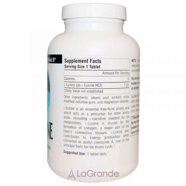 Source Naturals L-Lysine 1000 mg ����������� ������� 