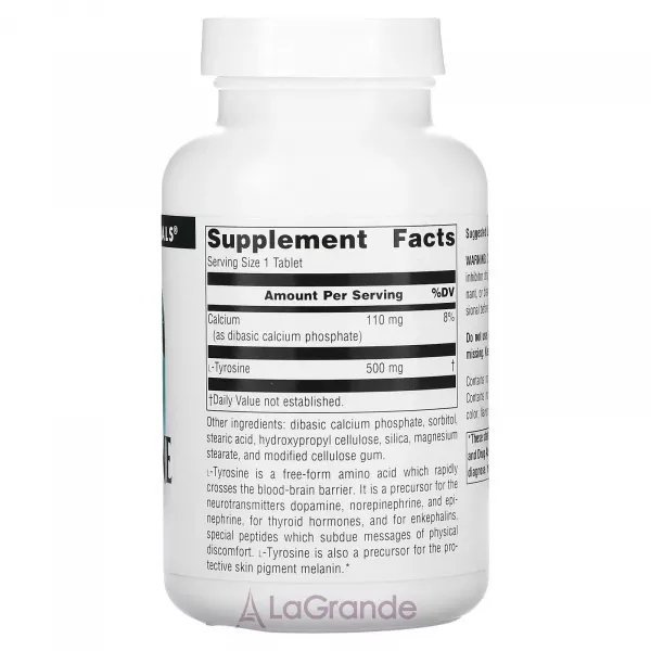 Source Naturals L-Tyrosine 500 mg ĳ������ ������� 