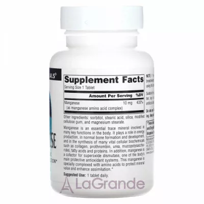 Source Naturals Manganese 10 mg   