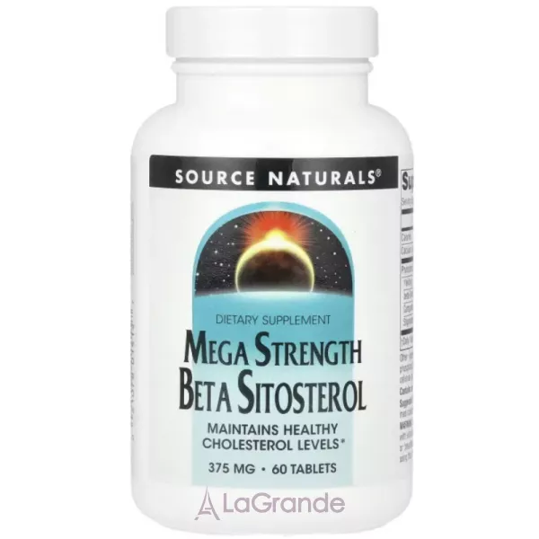Source Naturals Mega Strength Beta Sitosterol 375 mg ĳ������ ������� 