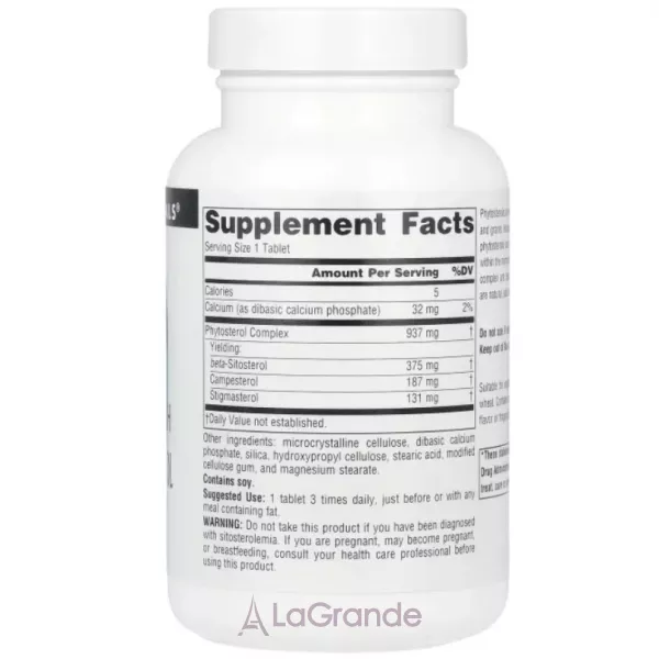 Source Naturals Mega Strength Beta Sitosterol 375 mg ĳ������ ������� 