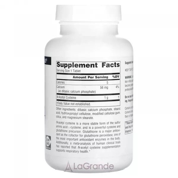 Source Naturals N-Acetyl Cysteine 1000 mg ĳ������ ������� ��� �������������� �������� 