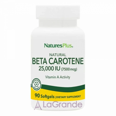 NaturesPlus Natural Beta Carotene 25000 IU (7500 mcg)   