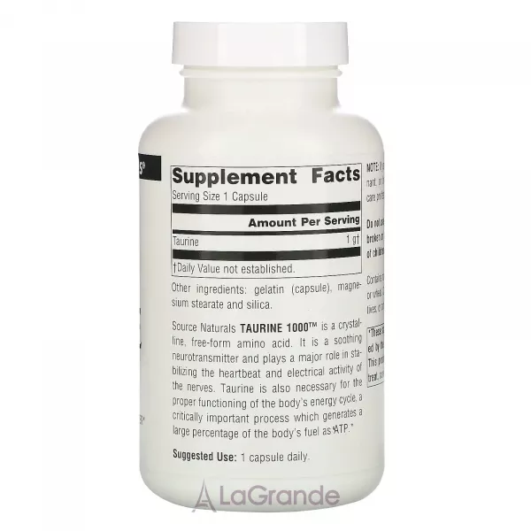 Source Naturals Taurine 1000 ����������� ������� 