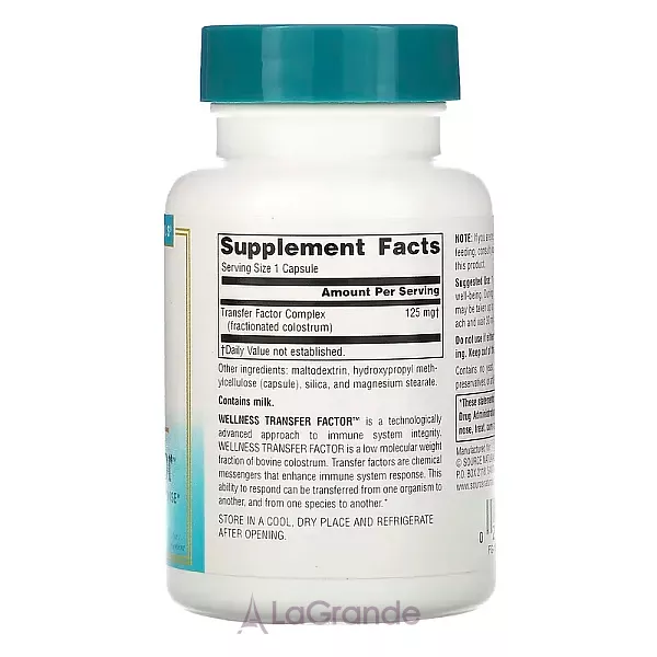 Source Naturals Wellness Transfer Factor 125 mg ĳ������ ������� ��� �������� ������ ������� 