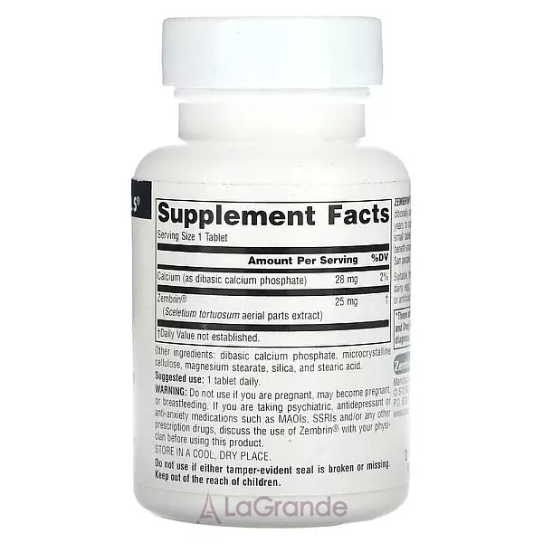 Source Naturals Zembrin 25 mg ĳ������ ������� ��� �������� ���������� ������������ 