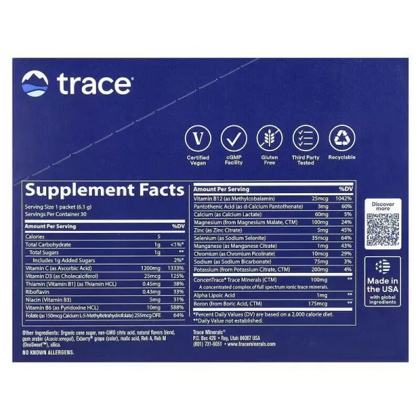 Trace Minerals Research Electrolyte Stamina Power Pak ����������� ������� 