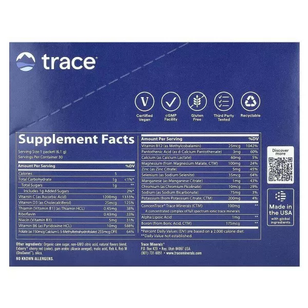 Trace Minerals Research Electrolyte Stamina Power Pak ����������� ������� 