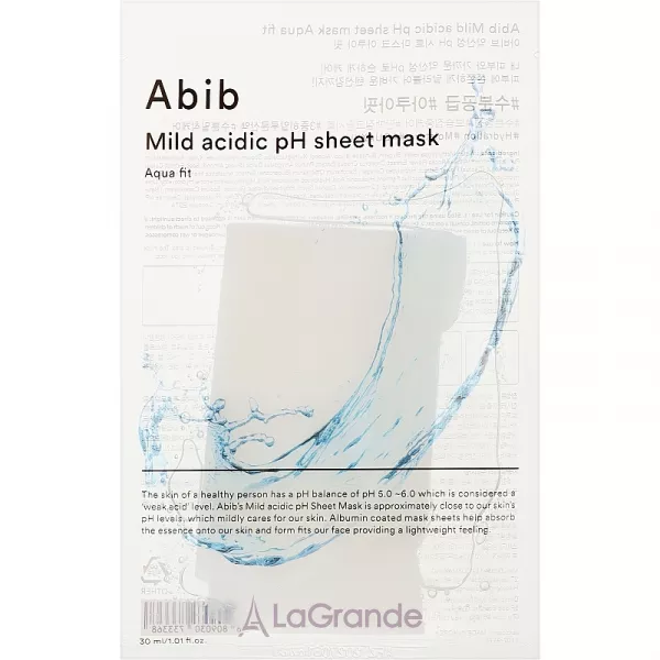 Abib Mild Acidic pH Sheet Mask Aqua Fit ����������� � ������������� �����