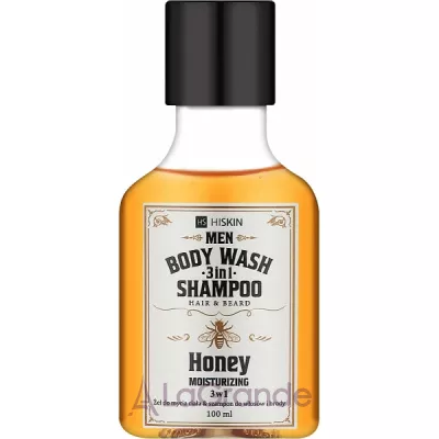 HiSkin 3 in 1 Whisky Honey Body Wash and Hair and Beard Shampoo    3  1 (//) 