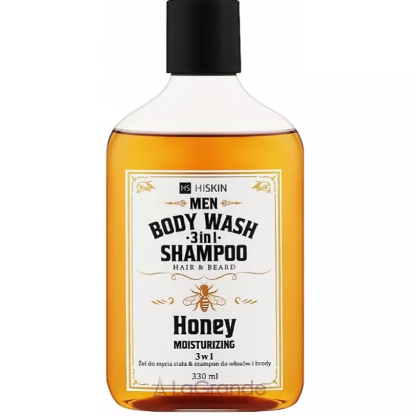 HiSkin 3 in 1 Whisky Honey Body Wash and Hair and Beard Shampoo ���� ��� ���� 3 � 1 (���/�������/�������) 