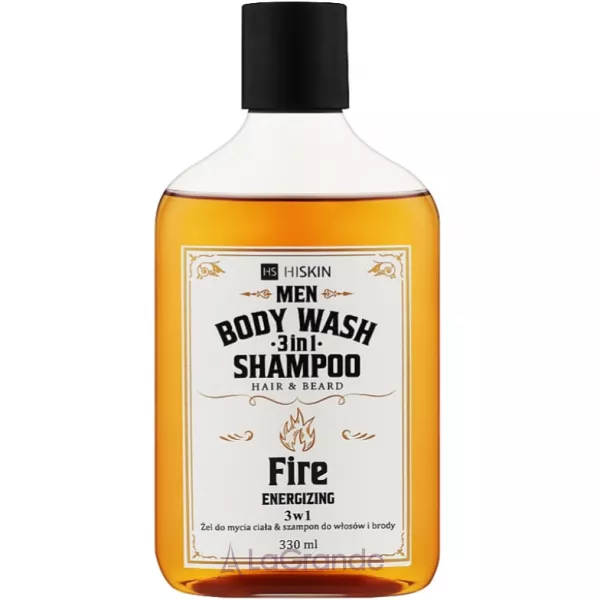 HiSkin Whisky Fire Body Wash and Hair and Beard Shampoo ���� ��� ���� 3 � 1 (���/�������/�������) 