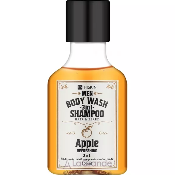 HiSkin 3 in 1 Whisky Apple Body Wash and Hair and Beard Shampoo ���� ��� ���� 3 � 1 (���/�������/�������) 