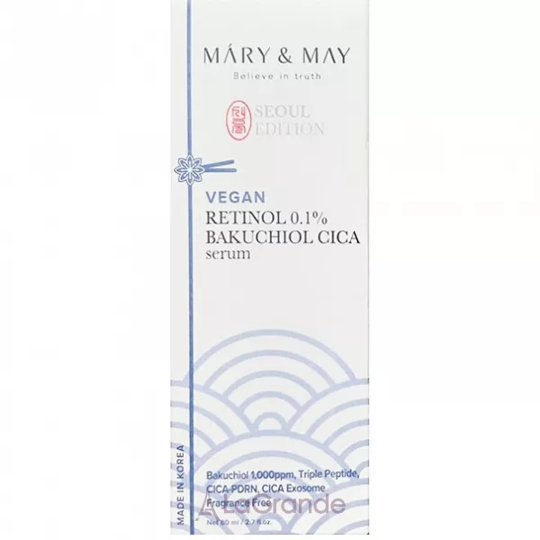 Mary & May Retinol 0.1% Bakuchiol Cica Serum Seoul Edition ��������� ��� ���� � ��������� � ����������
