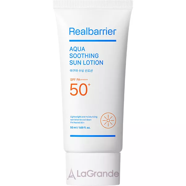 Real Barrier Aqua Soothing Sun Lotion SPF50+ PA++++ �������������� ������������� ������� � ��������������� 䳺� SPF50+ PA++++