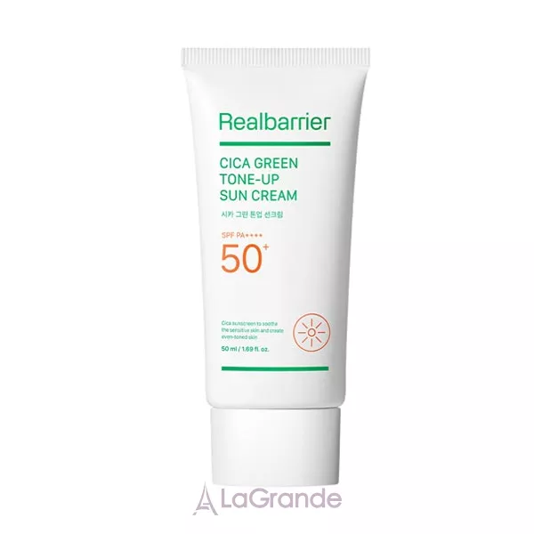 Real Barrier Cica Green Tone-Up Sun Cream SPF50+ PA++++ �������������� ������������� ���� ��� ���� � ���������� �������� SPF50+ PA++++