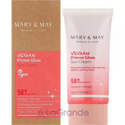 Mary & May Vegan Primer Glow Sun Cream SPF50+ PA++++    