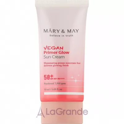 Mary & May Vegan Primer Glow Sun Cream SPF50+ PA++++    