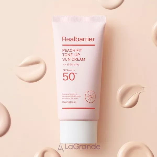 Real Barrier Peach Fit Tone-Up Sun Cream SPF50+ PA++++ ���������� �������������� ���� ��� ���� SPF50+ PA++++