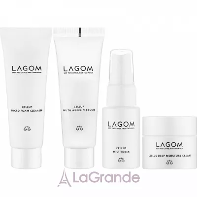 Lagom Travel Kit     (gel/30ml + foam/30ml + toner/20ml + cream/10ml + bag)