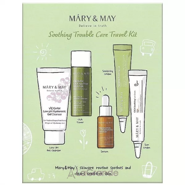 Mary & May Soothing Trouble Care Travel Kit ���� ������� ��� ������� � ��������� ��������