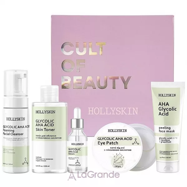 Hollyskin Glycolic AHA Acid Care Maxi Set ����, 5 ��������
