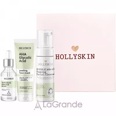 Hollyskin Glycolic AHA Acid Intensive Care  (mask/100ml + foam/150ml + ser/50ml)