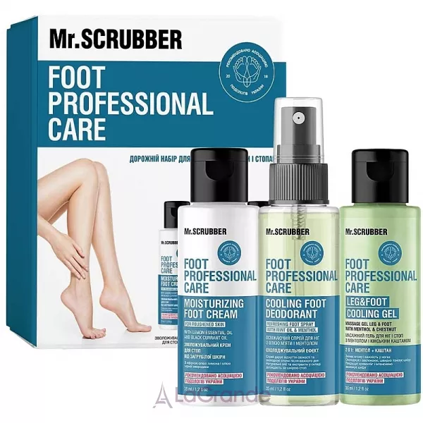 Mr.Scrubber Foot Professional Care �������� ����� �� ����� �� ������ � ������� (spray/35ml + gel/35ml + cr/35ml)