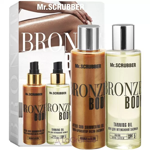 Mr.Scrubber Bronze Body Sun Shine ����� ��� ������������ ������ (oil/100ml + shimmering/oil/100ml)