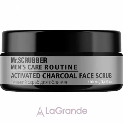 Mr.Scrubber Men`s Care Routine Activated Charcoal Face Scrub    