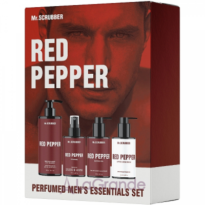 Mr.Scrubber Red Pepper Perfumed Mens Essentials Set     