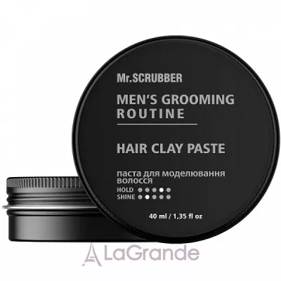 Mr.Scrubber Men's Grooming Routine Hair Clay Paste    