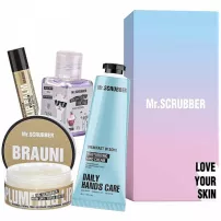 Mr.Scrubber Sweet Brauni ���������� ����� "Sweet Brauni" (lip/balm/5g + lip/scrub/50ml + h/cr/30ml + sanitizer/30ml)