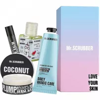 Mr.Scrubber Sweet Coconut ���������� ����� "Sweet Coconut" (lip/balm/5g + lip/scrub/50ml + h/cr/30ml + sanitizer/30ml)