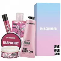 Mr.Scrubber Sweet Raspberry ���������� ����� "Sweet Raspberry" (lip/balm/5g + lip/scrub/50ml + h/cr/30ml + sanitizer/30ml)