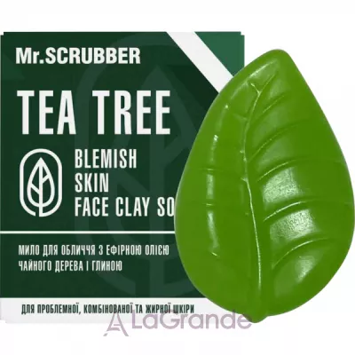 Mr.Scrubber Blemish Skin Face Clay Soap Tea Tree       볺  