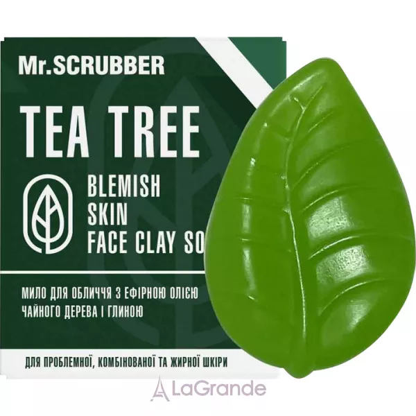 Mr.Scrubber Blemish Skin Face Clay Soap Tea Tree ���� ��� ������� � ��� � �볺� ������� ������