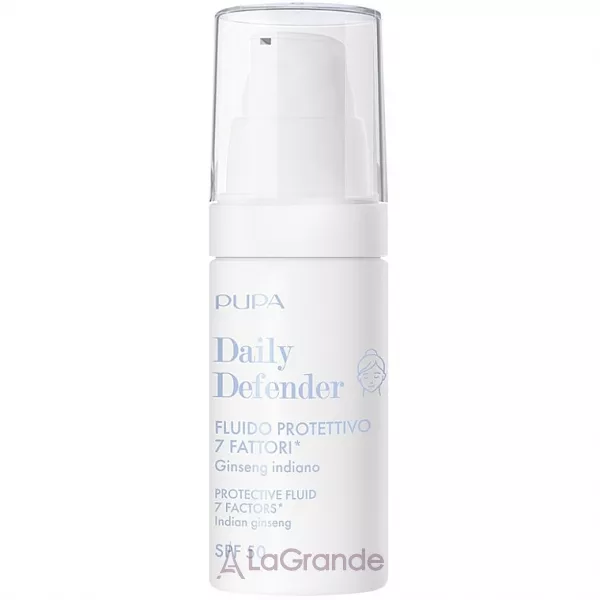 Pupa Daily Defender Protective Fluid 7 Factors Indian Ginseng SPF 50 Coloured �������� ����� ��� ����, � �����