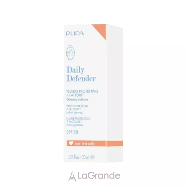 Pupa Daily Defender Protective Fluid 7 Factors Indian Ginseng SPF 50 Coloured �������� ����� ��� ����, � �����
